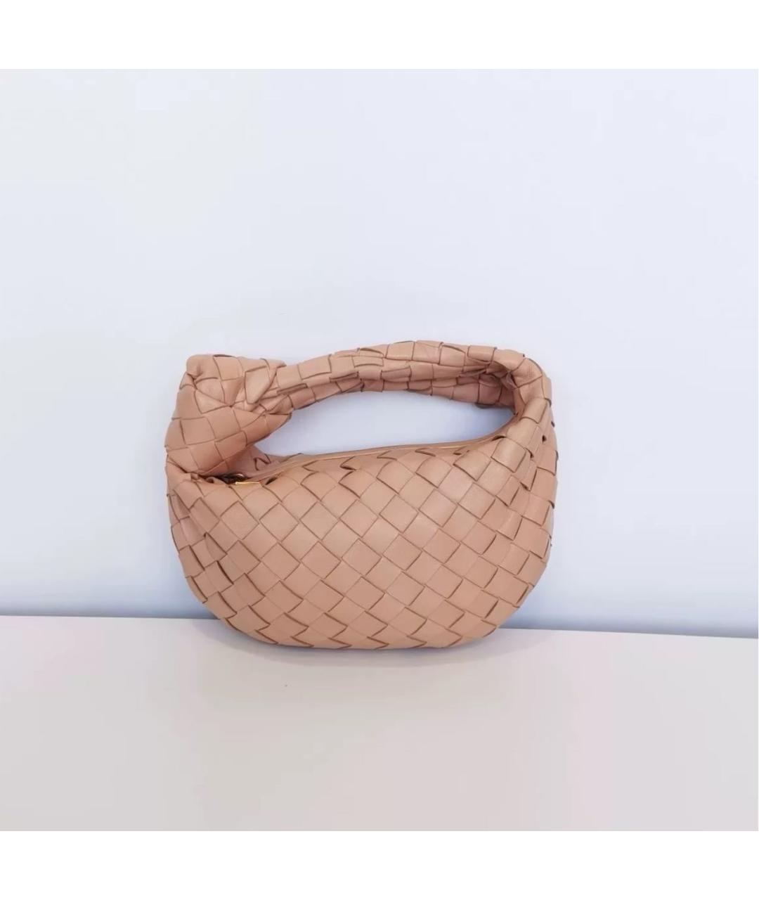 BOTTEGA VENETA Коралловая кожаная сумка с короткими ручками, фото 2