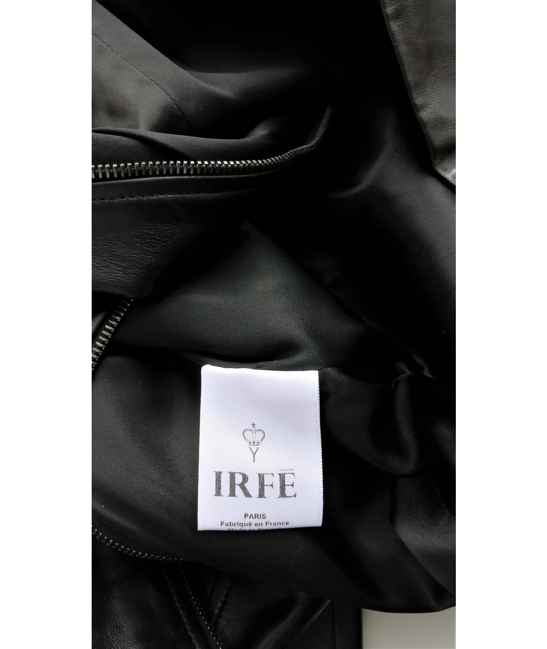 IRFE Черное кожаное повседневное платье, фото 8