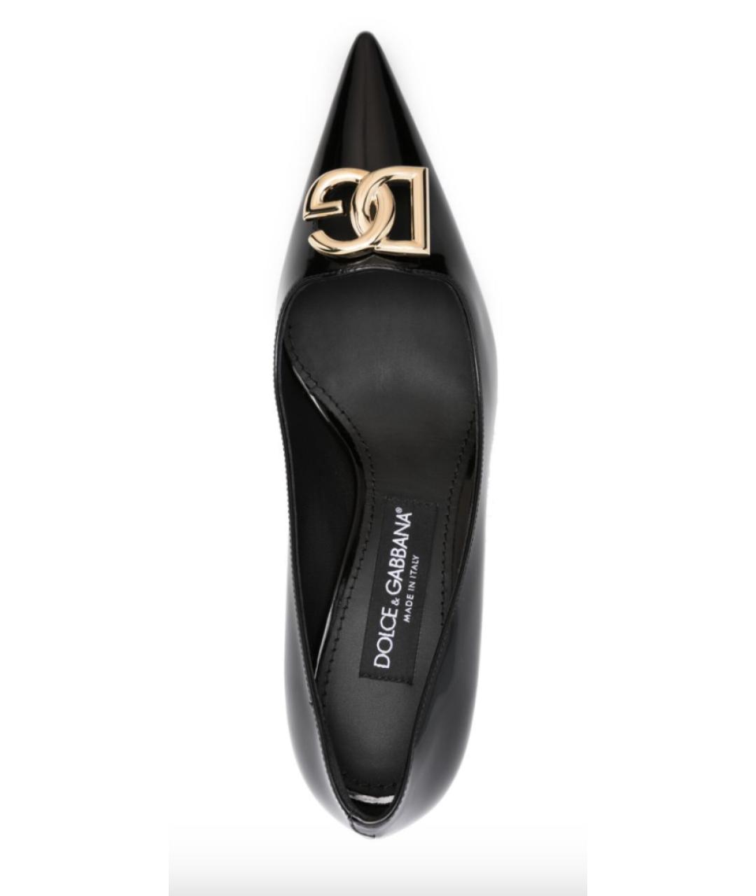 DOLCE&GABBANA Черные туфли из лакированной кожи, фото 3