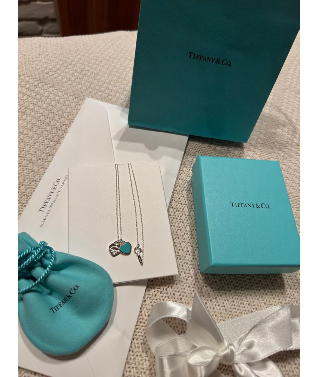 TIFFANY&CO Бирюзовая серебряная подвеска, фото 4