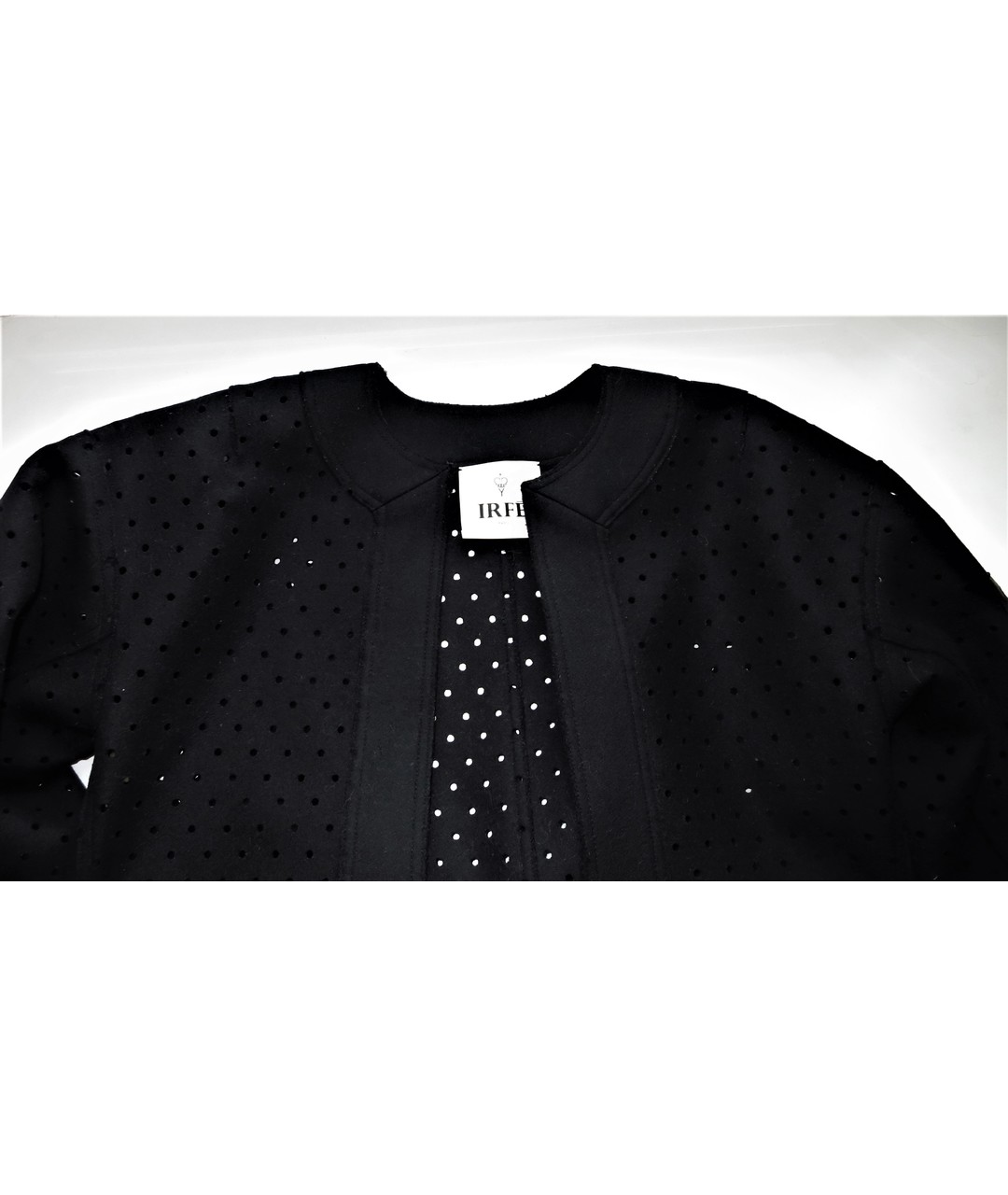 IRFE Черный шерстяной жакет/пиджак, фото 3