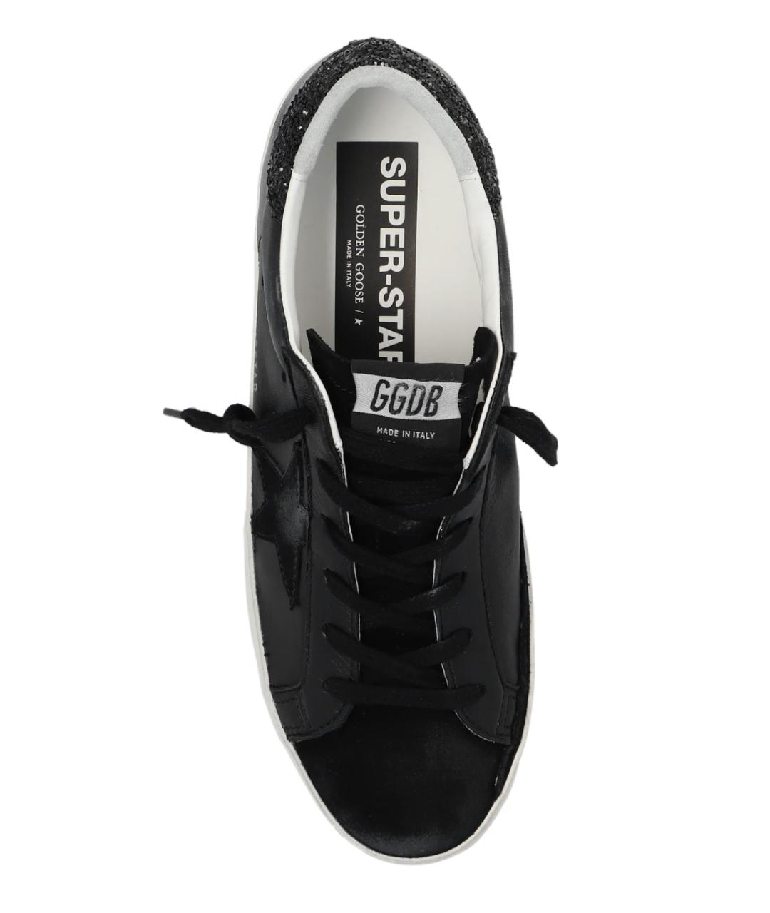 GOLDEN GOOSE DELUXE BRAND Черные кожаные кроссовки, фото 4