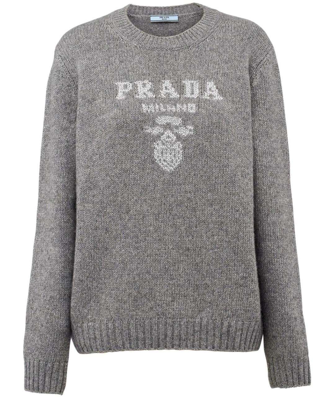 PRADA Серый кашемировый джемпер / свитер, фото 1