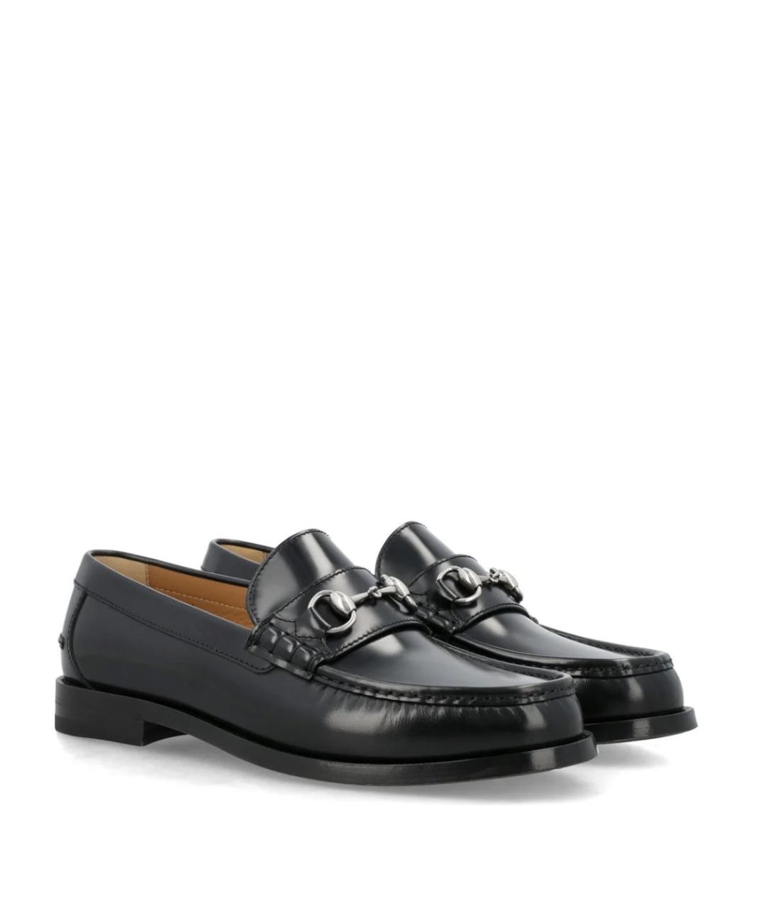 GUCCI Черные кожаные лоферы, фото 3