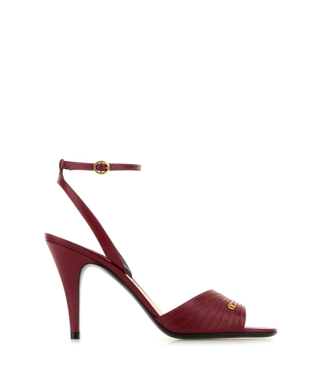 VALENTINO Красные кожаные босоножки, фото 1