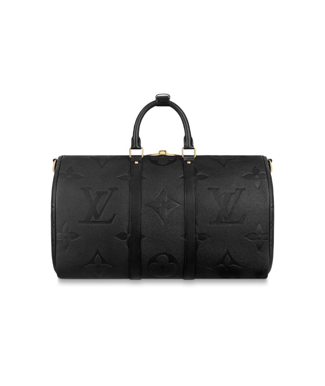 LOUIS VUITTON Черная кожаная сумка на плечо, фото 4