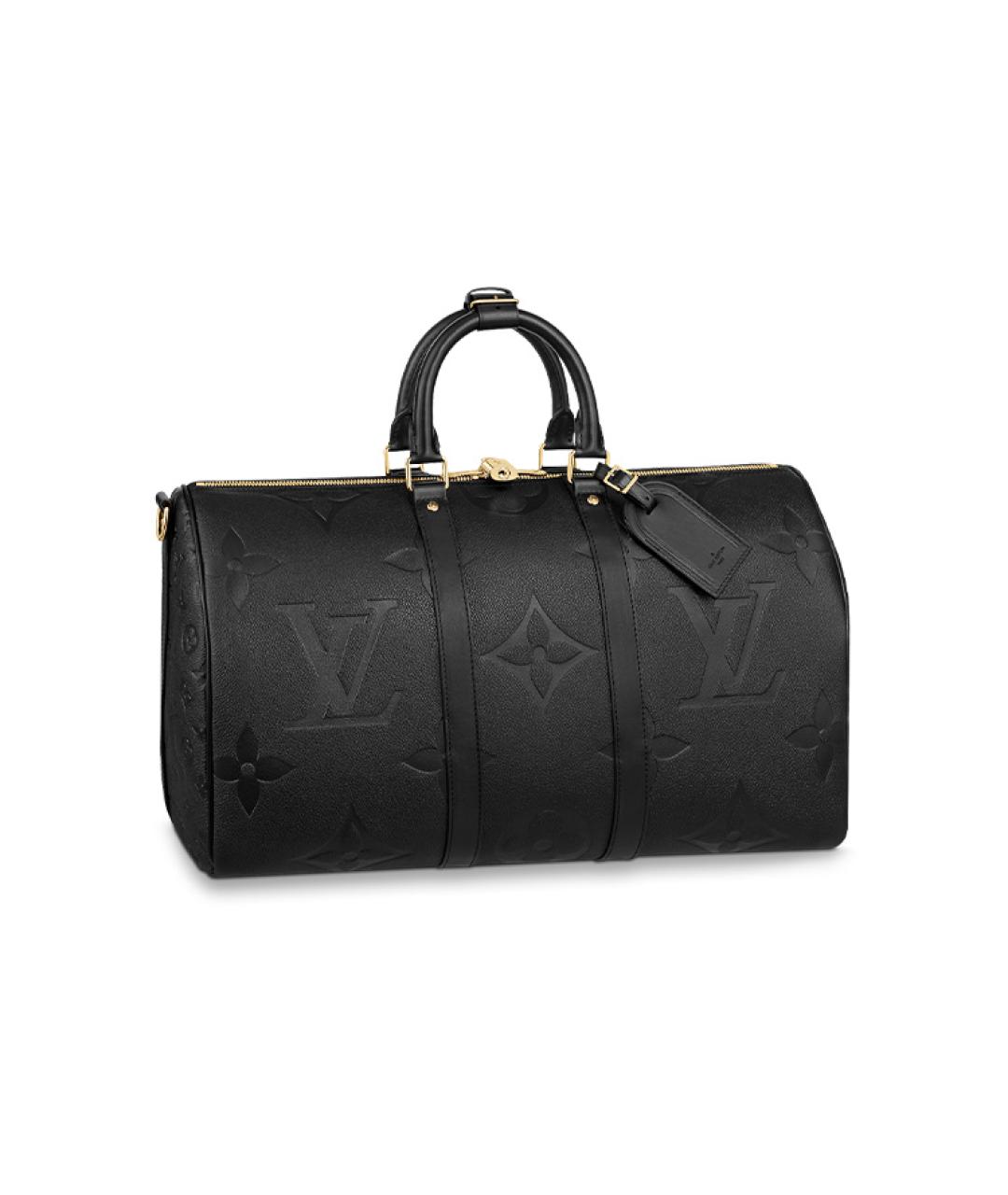 LOUIS VUITTON Черная кожаная сумка на плечо, фото 1