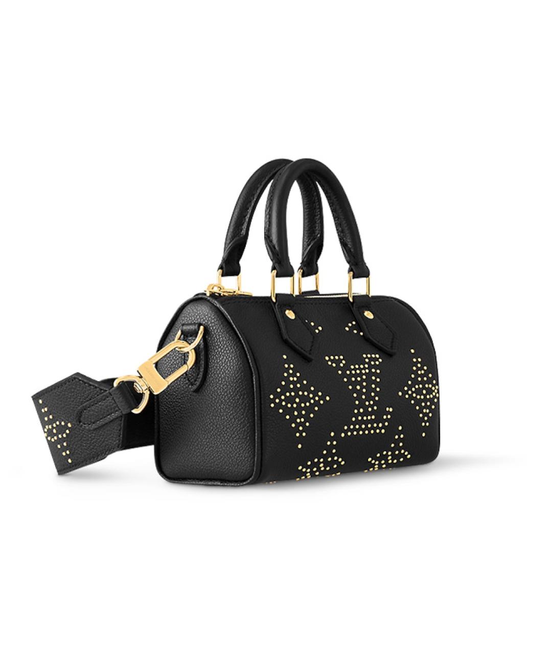 LOUIS VUITTON Черная кожаная сумка через плечо, фото 2