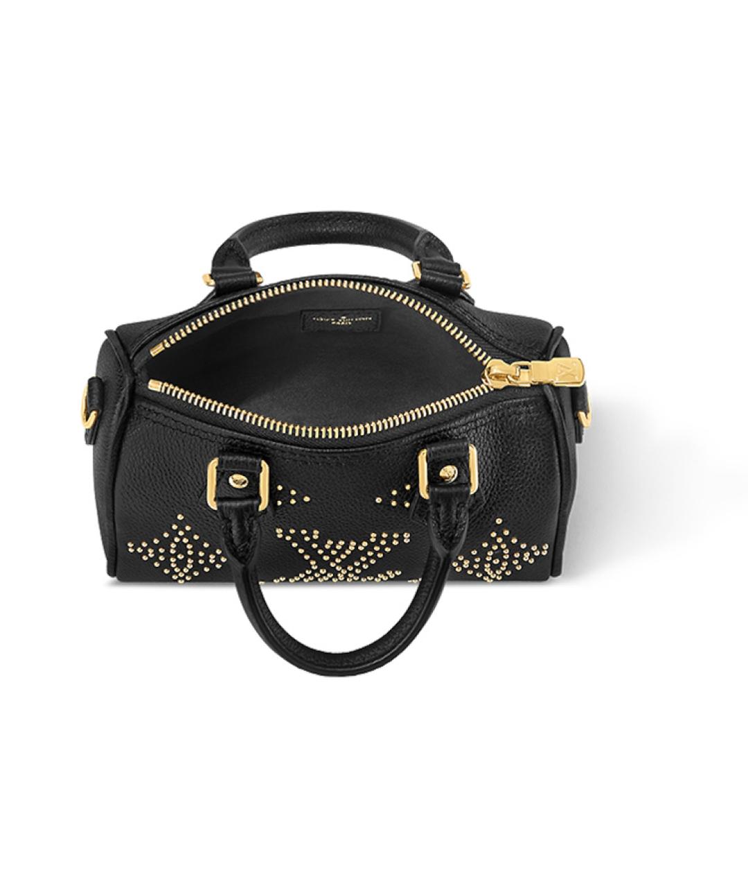 LOUIS VUITTON Черная кожаная сумка через плечо, фото 4