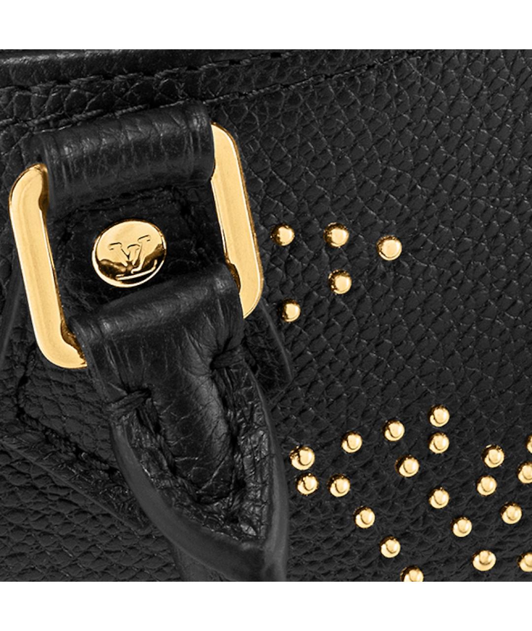 LOUIS VUITTON Черная кожаная сумка через плечо, фото 5