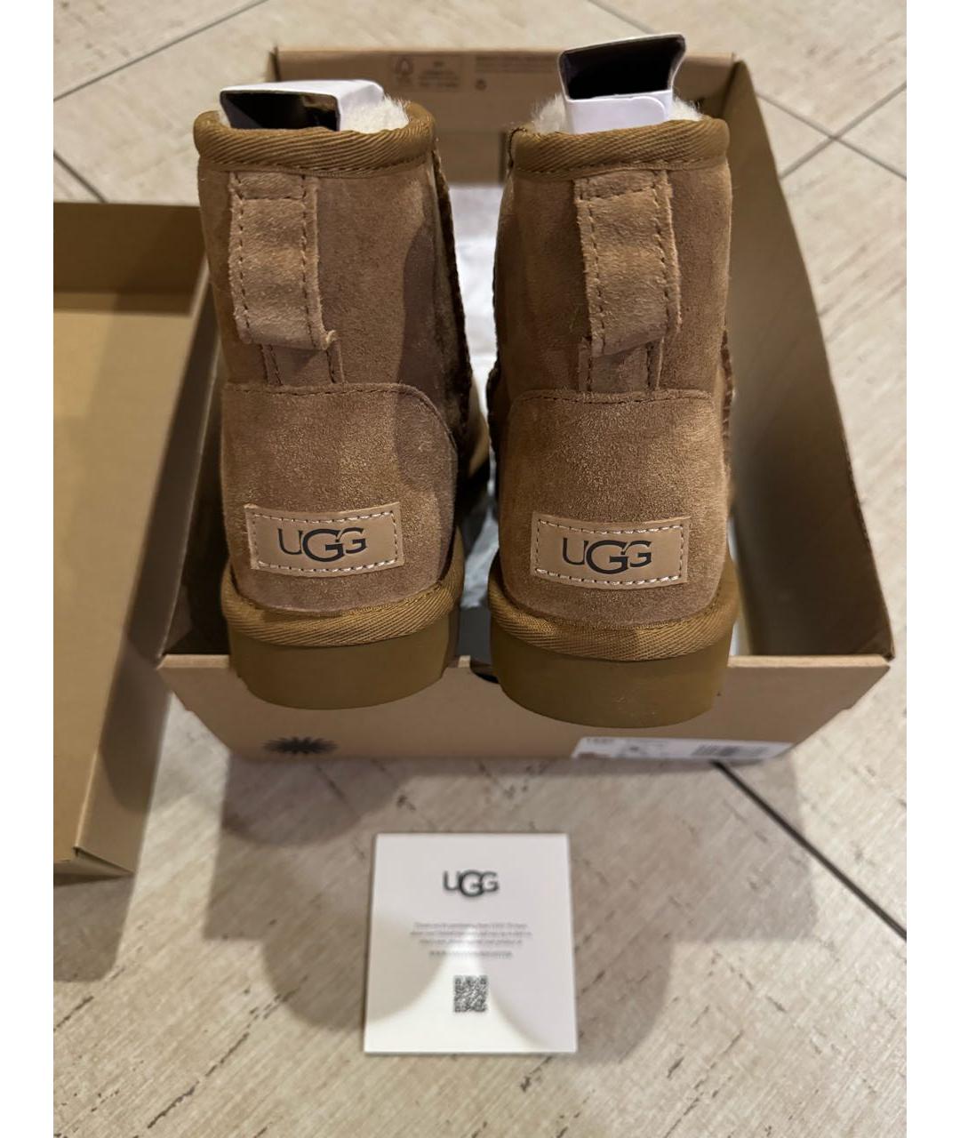 UGG AUSTRALIA Коричневые замшевые ботинки, фото 6