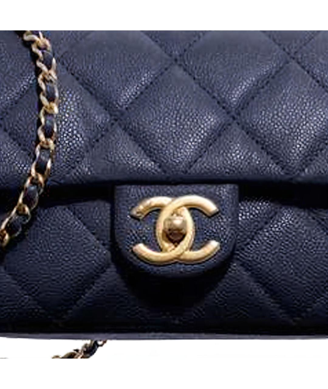 CHANEL Темно-синяя сумка через плечо, фото 4