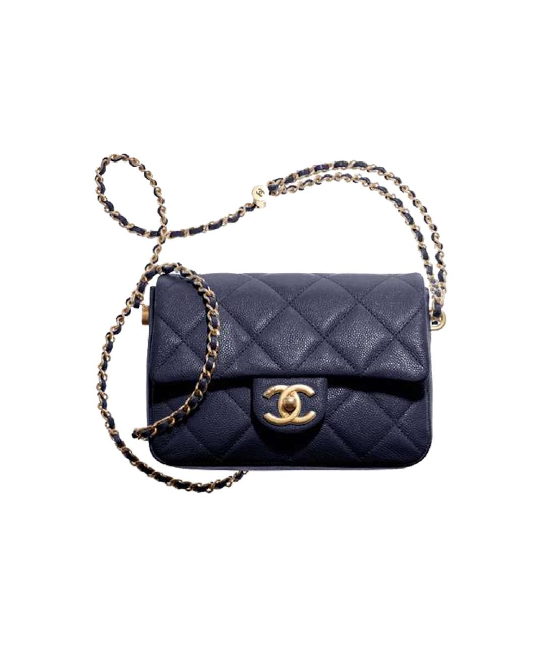 CHANEL Темно-синяя сумка через плечо, фото 2
