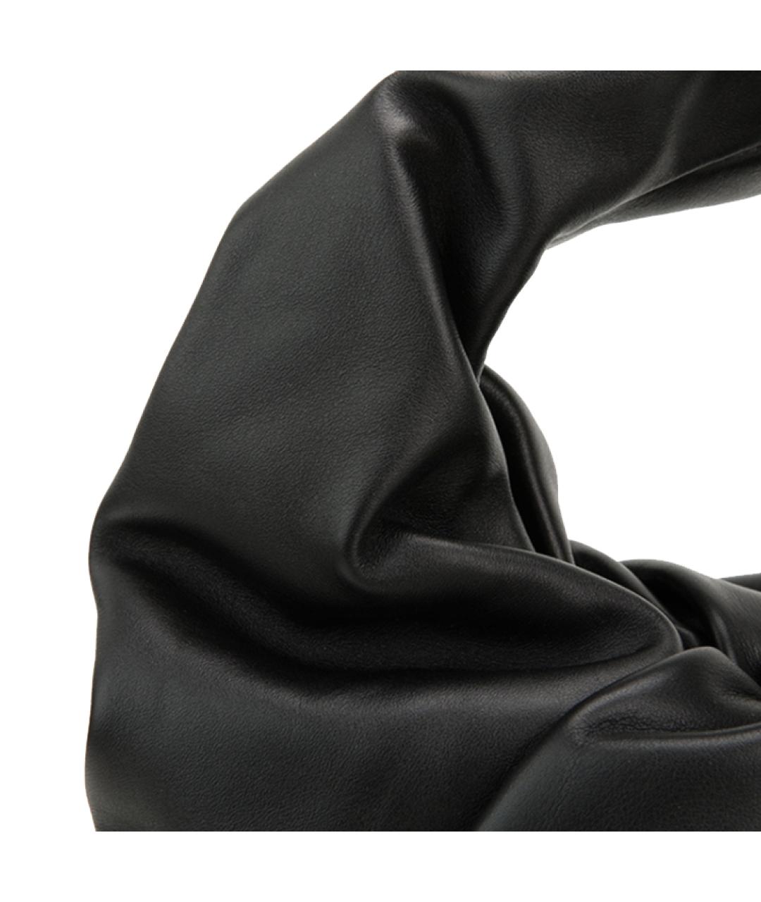 BOTTEGA VENETA Черная кожаная сумка через плечо, фото 5
