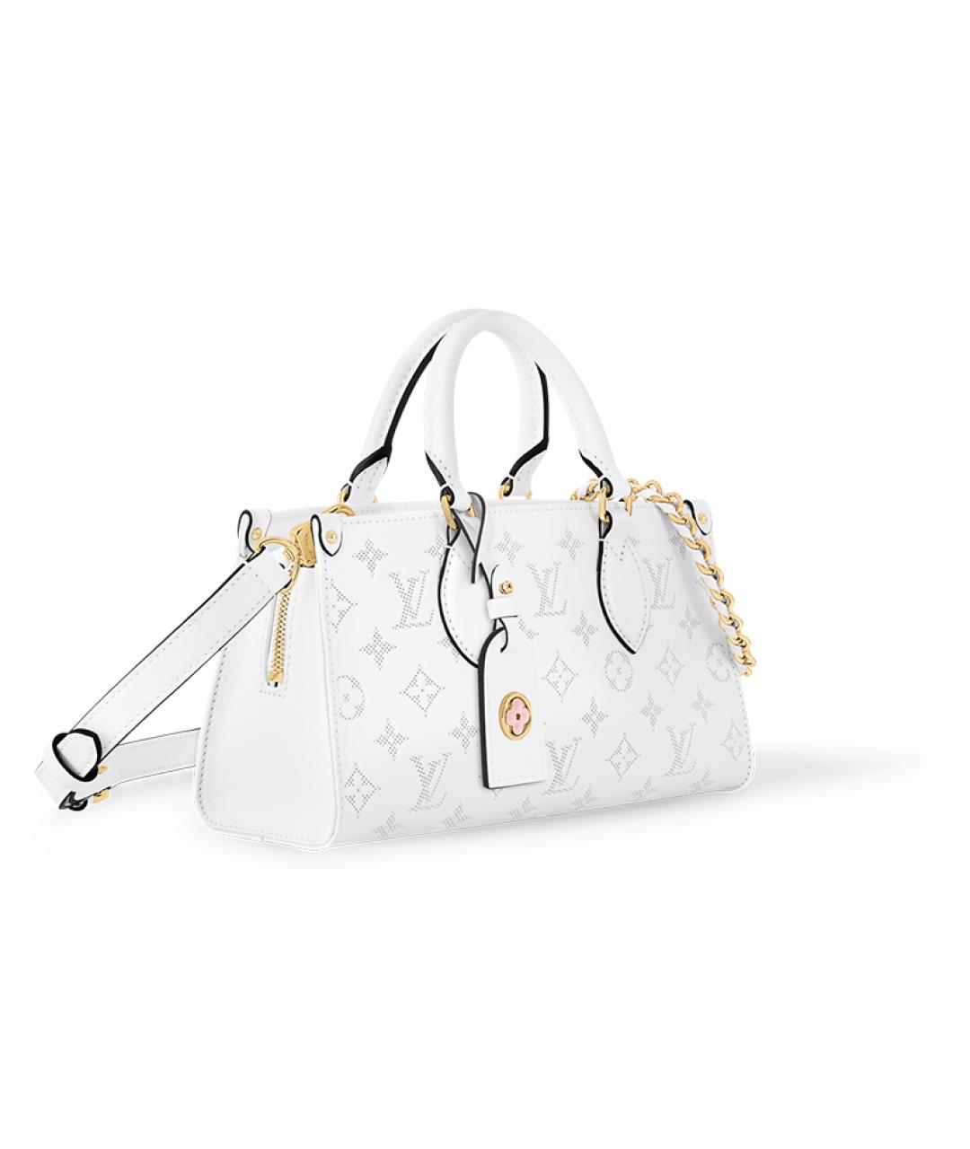LOUIS VUITTON Белая кожаная сумка через плечо, фото 2