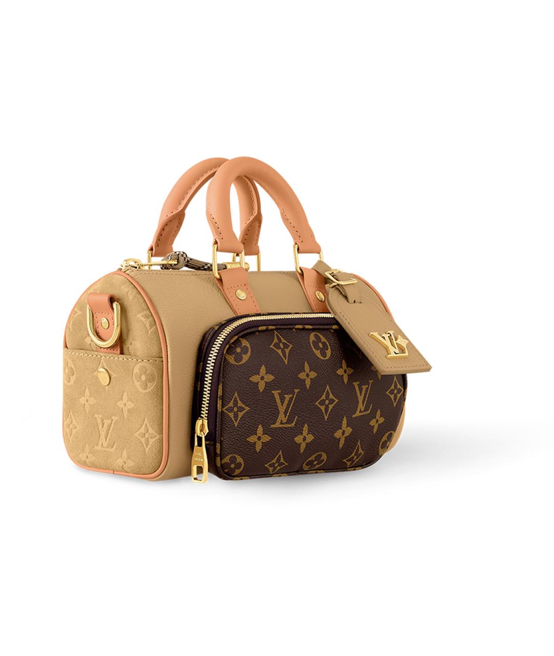 LOUIS VUITTON Коричневая кожаная сумка через плечо, фото 2