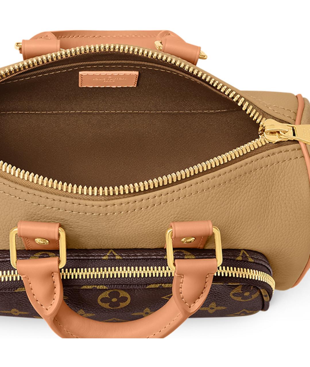 LOUIS VUITTON Коричневая кожаная сумка через плечо, фото 4