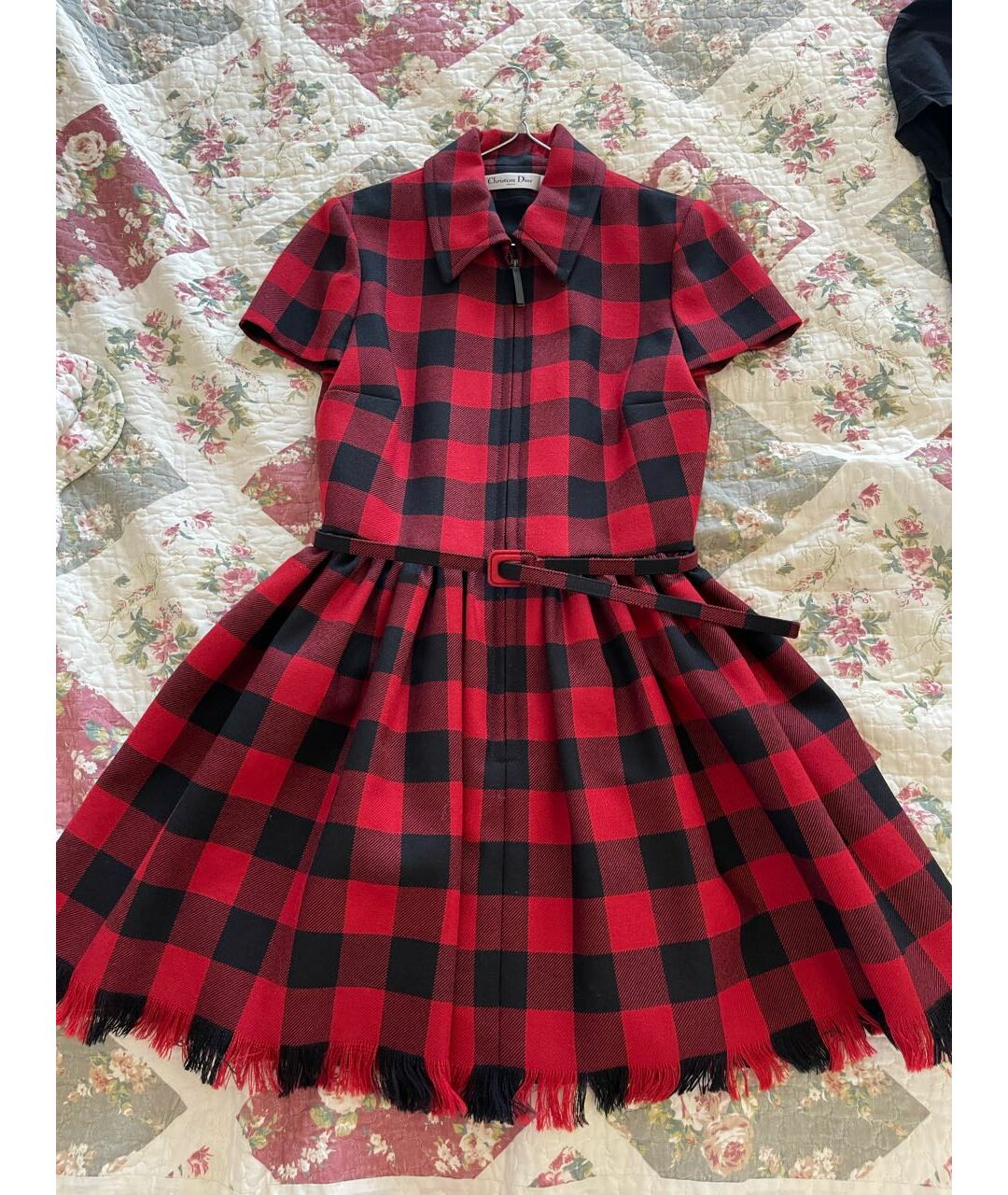 CHRISTIAN DIOR Красное шерстяное платье, фото 4