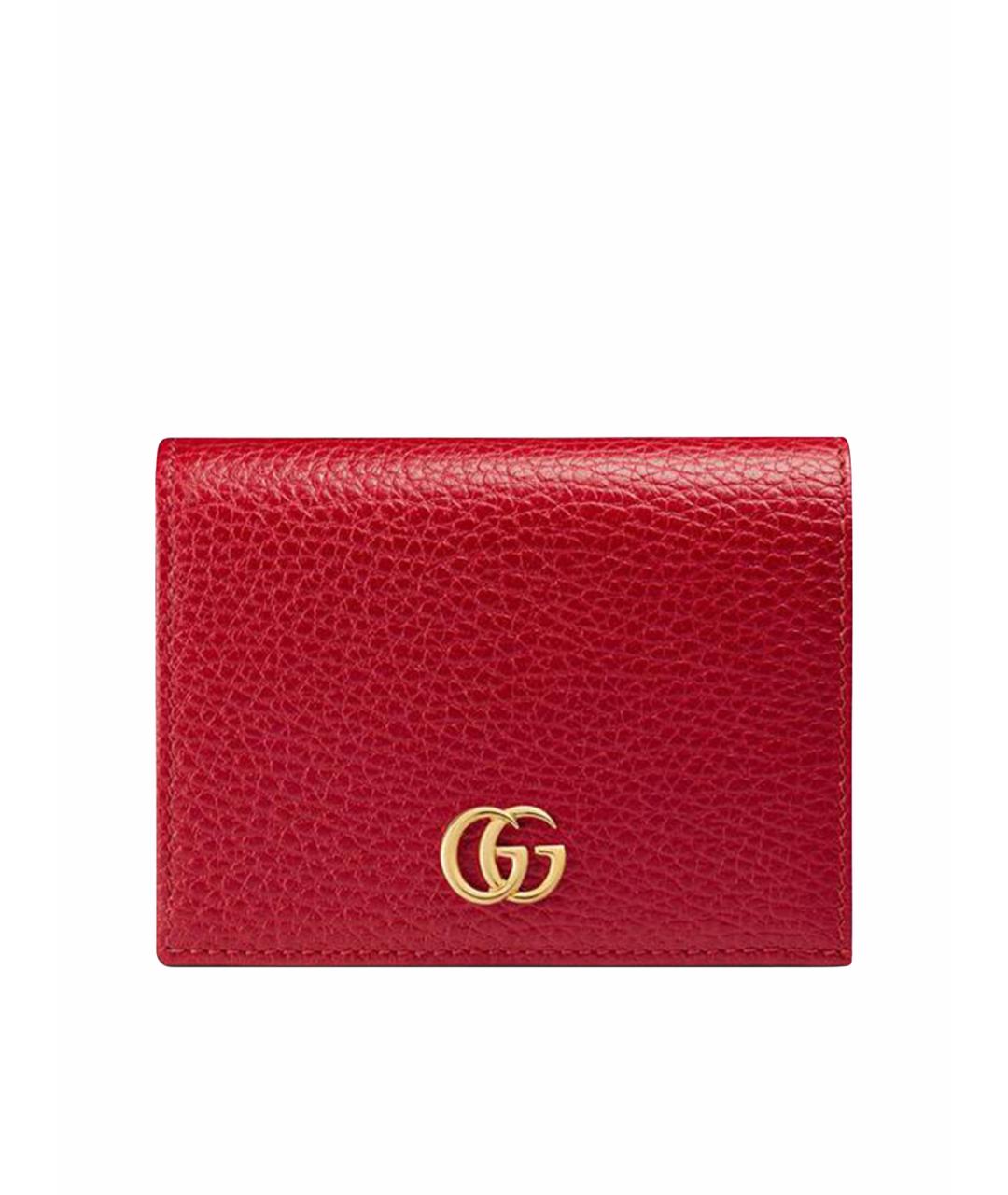 GUCCI Красный кожаный кардхолдер, фото 1