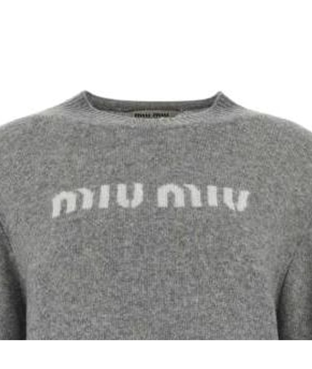 MIU MIU Серый кашемировый джемпер / свитер, фото 5