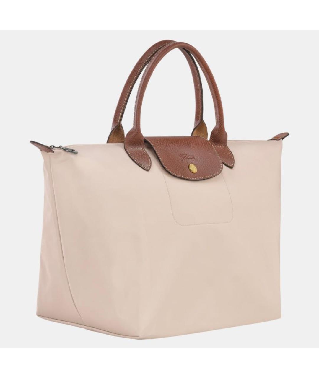 LONGCHAMP Бежевая тканевая сумка тоут, фото 4