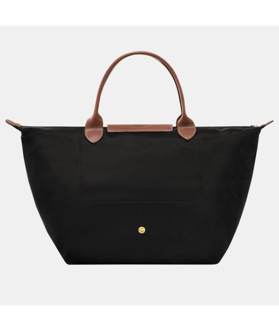 LONGCHAMP Черная тканевая сумка тоут, фото 4