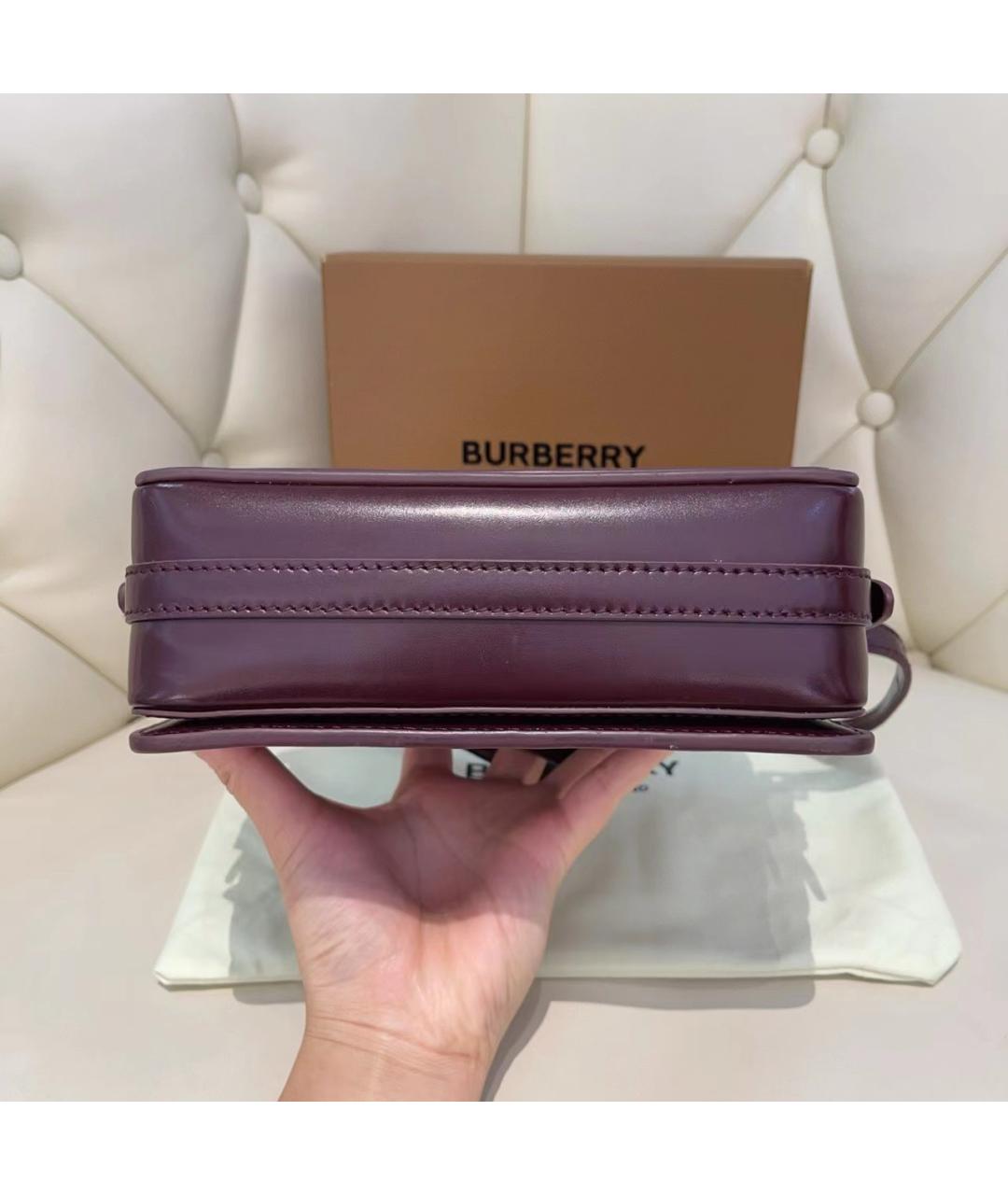 BURBERRY Красная кожаная сумка через плечо, фото 4