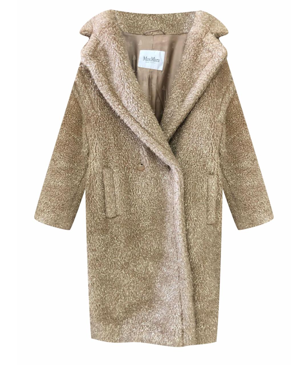 MAX MARA Коричневое шерстяное пальто, фото 1