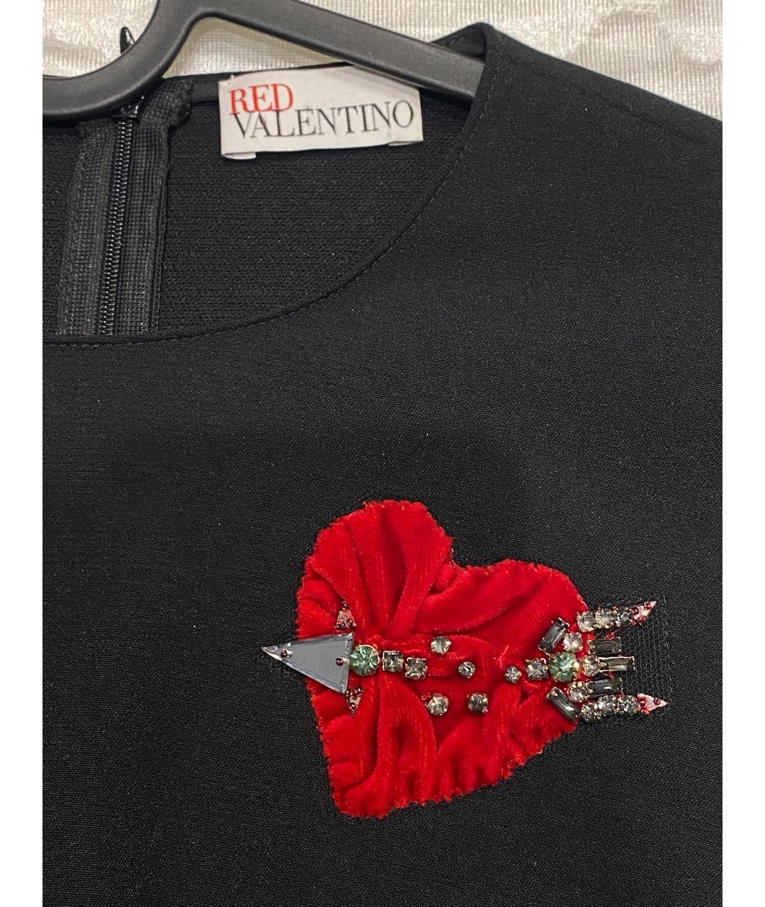 RED VALENTINO Черное полиэстеровое повседневное платье, фото 3