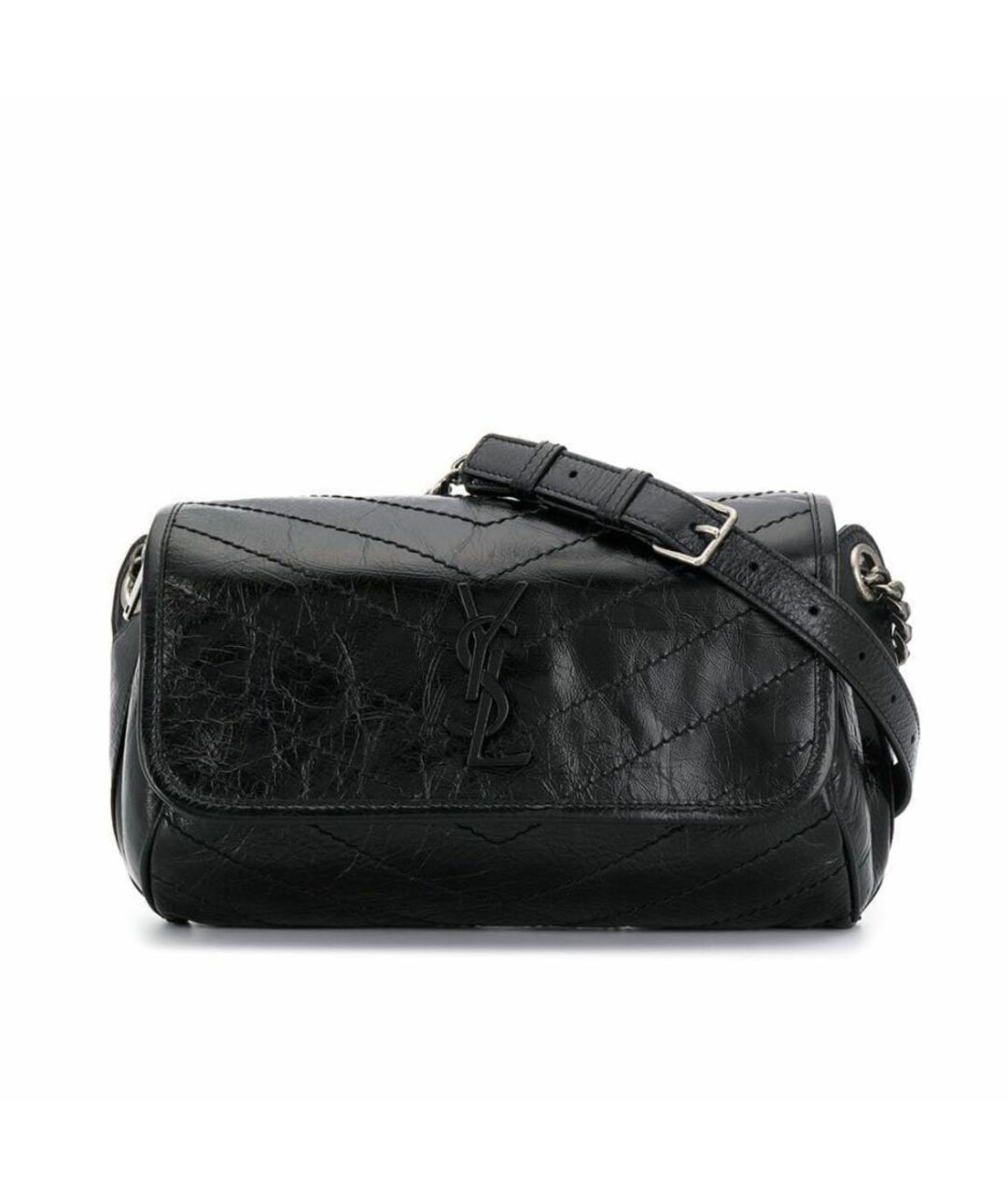 SAINT LAURENT Черная кожаная сумка тоут, фото 1