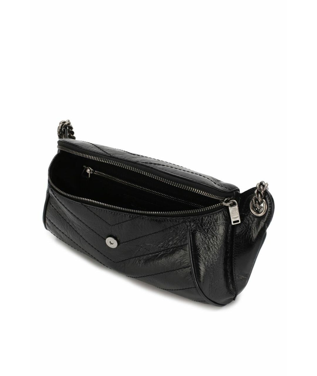 SAINT LAURENT Черная кожаная сумка тоут, фото 3