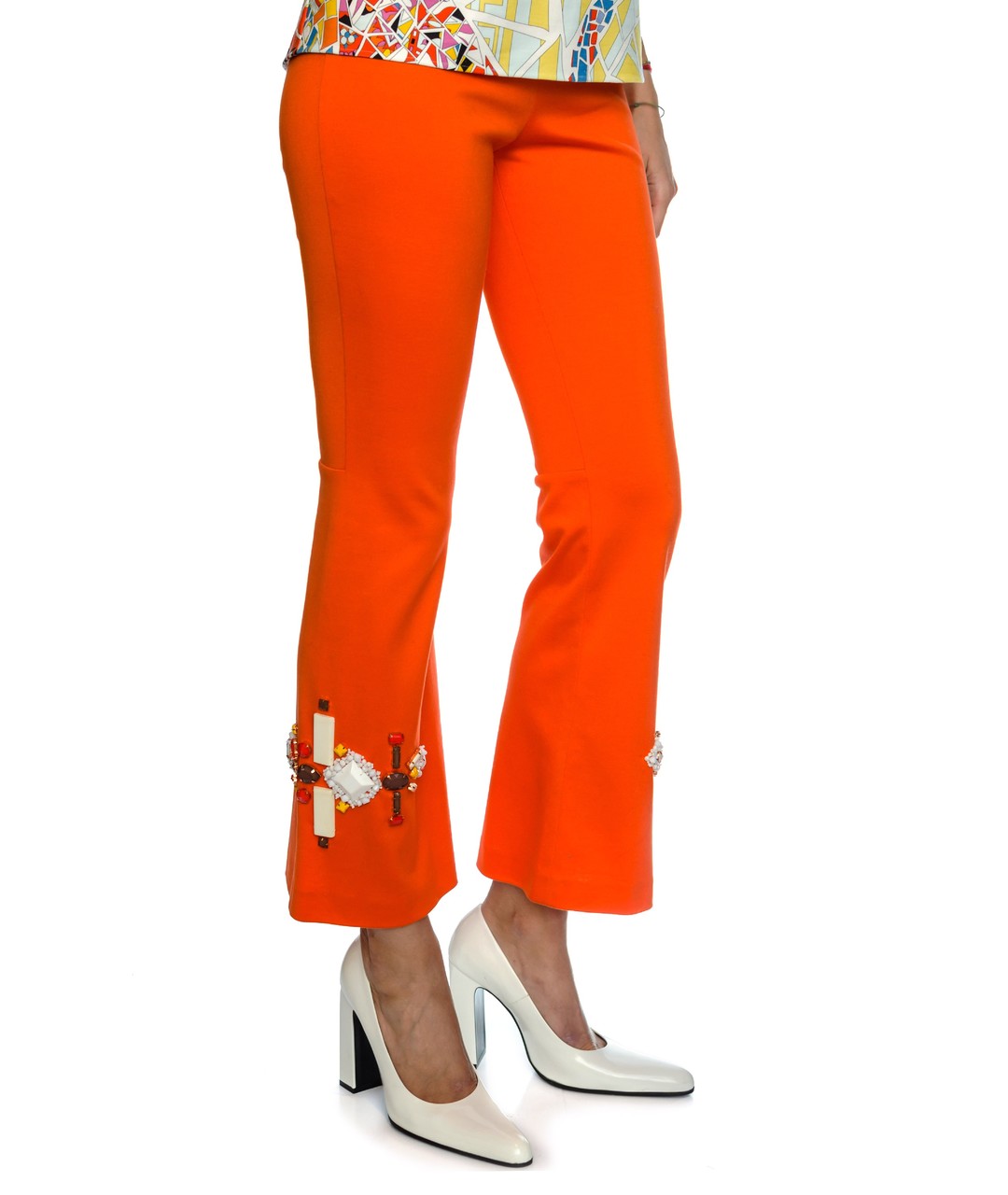 EMILIO PUCCI Оранжевое брюки широкие, фото 2