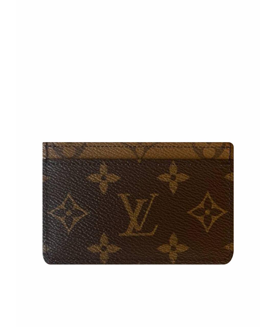 LOUIS VUITTON Коричневый кардхолдер, фото 1