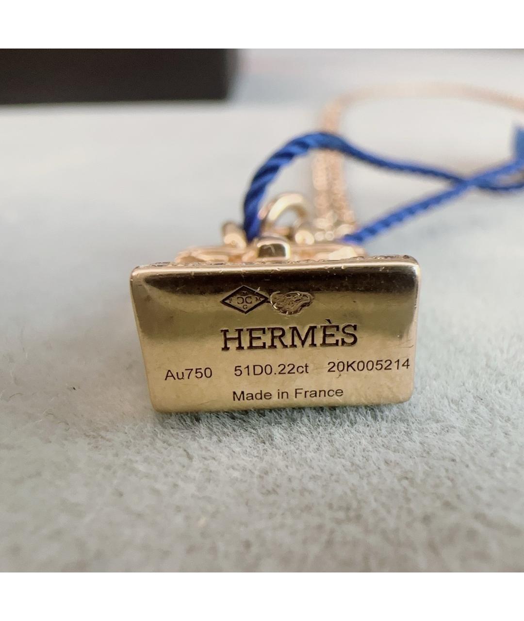 HERMES Золотое колье из розового золота, фото 6