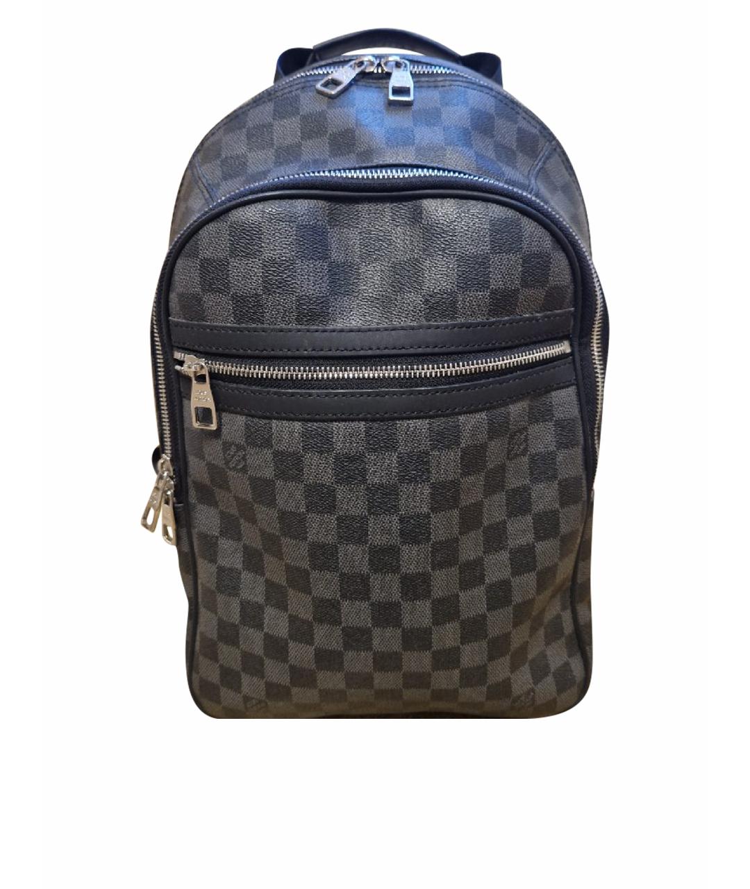 LOUIS VUITTON Антрацитовый рюкзак из искусственной кожи, фото 1