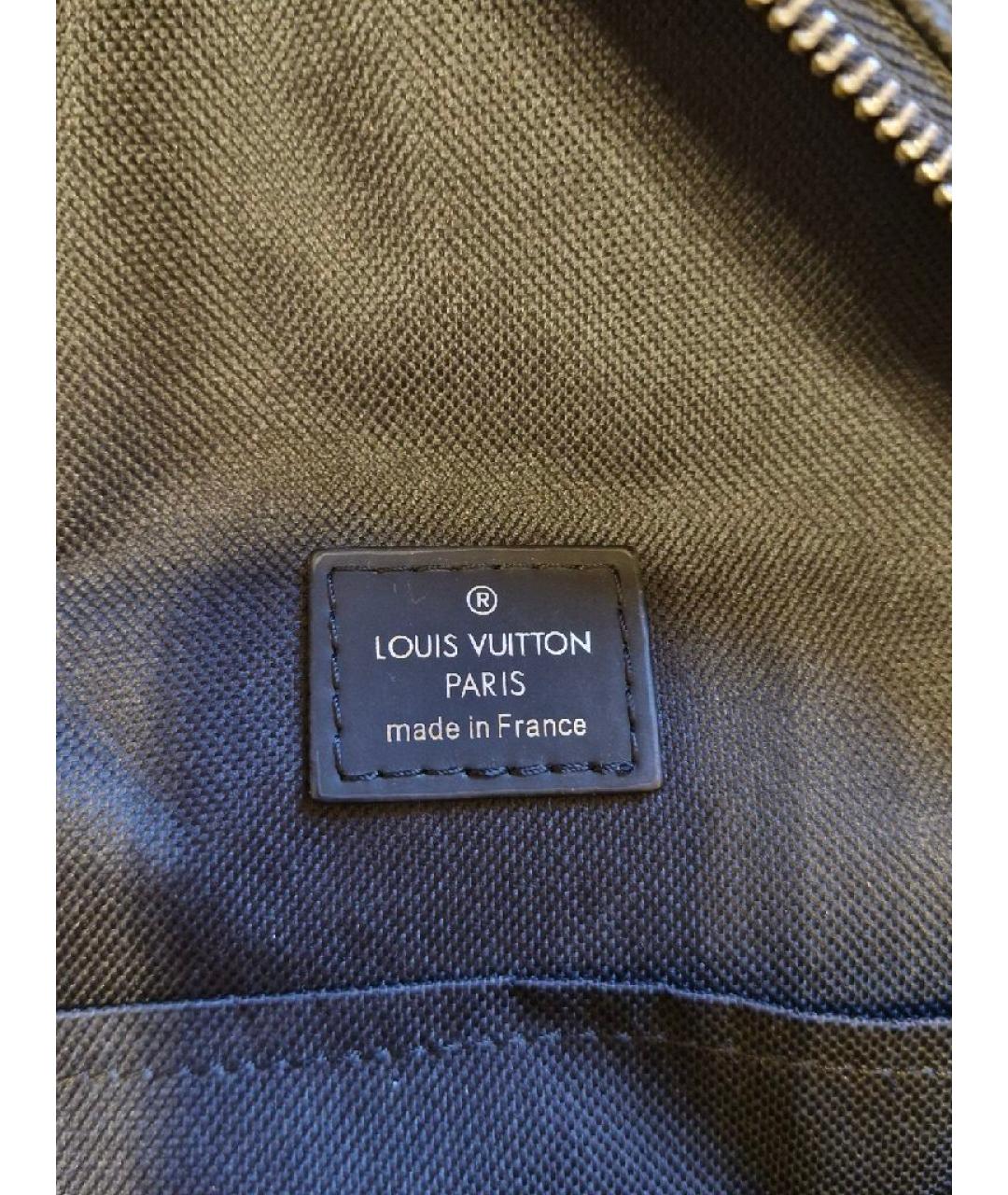 LOUIS VUITTON Антрацитовый рюкзак из искусственной кожи, фото 4