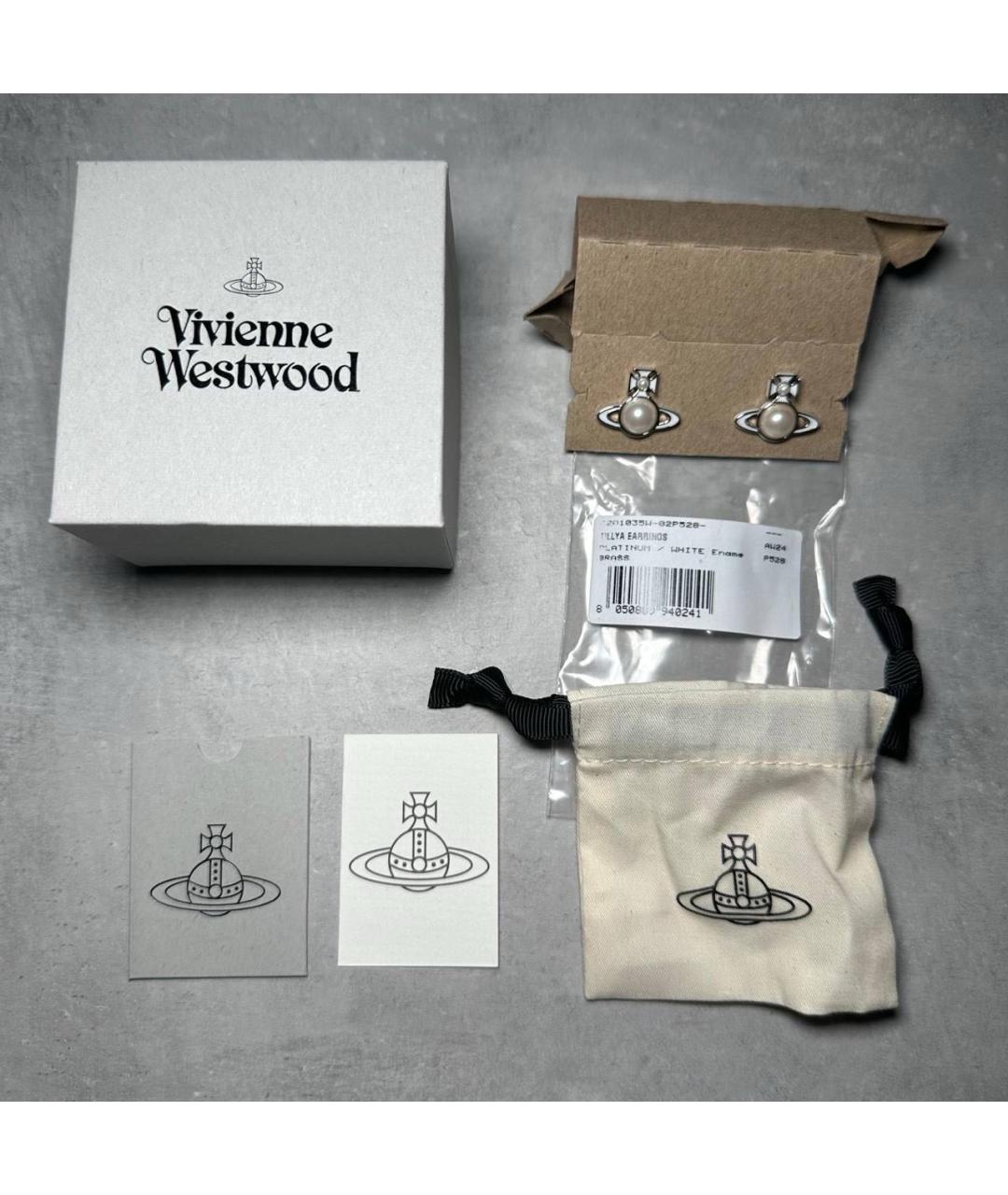 VIVIENNE WESTWOOD Серебряные латунные серьги, фото 4