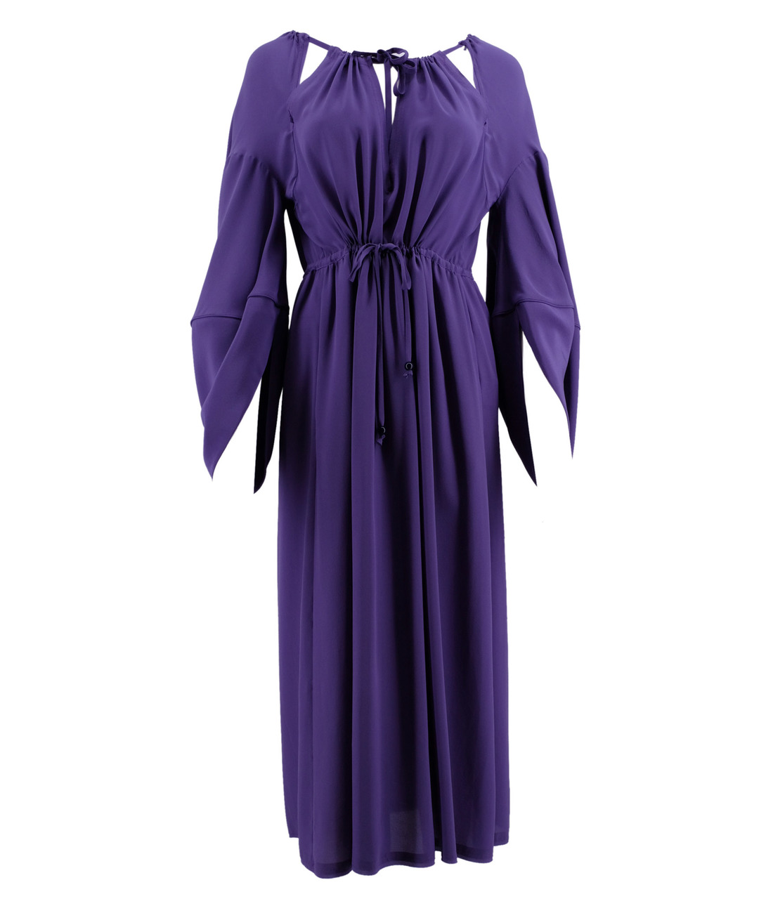 FENDI Фиолетовое шелковое повседневное платье, фото 1