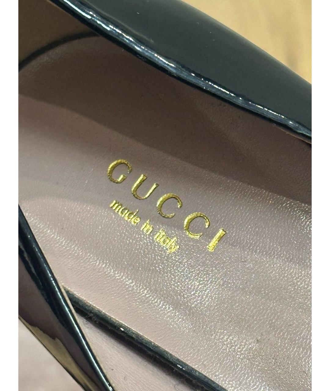 GUCCI Черные туфли из лакированной кожи, фото 8