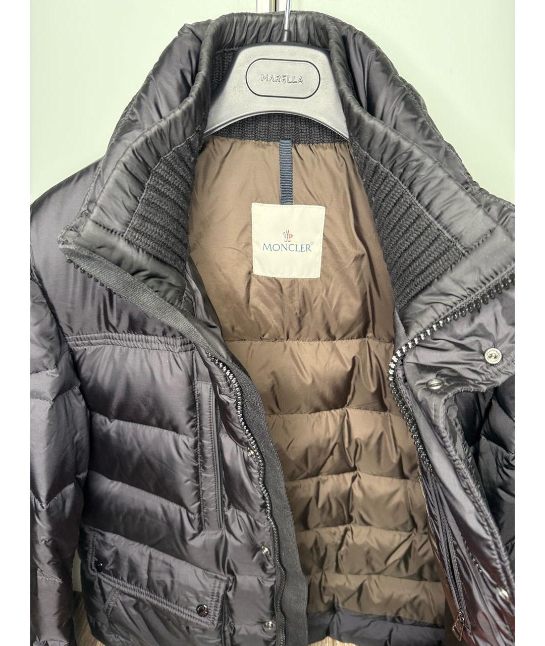 MONCLER Черный пуховик, фото 3