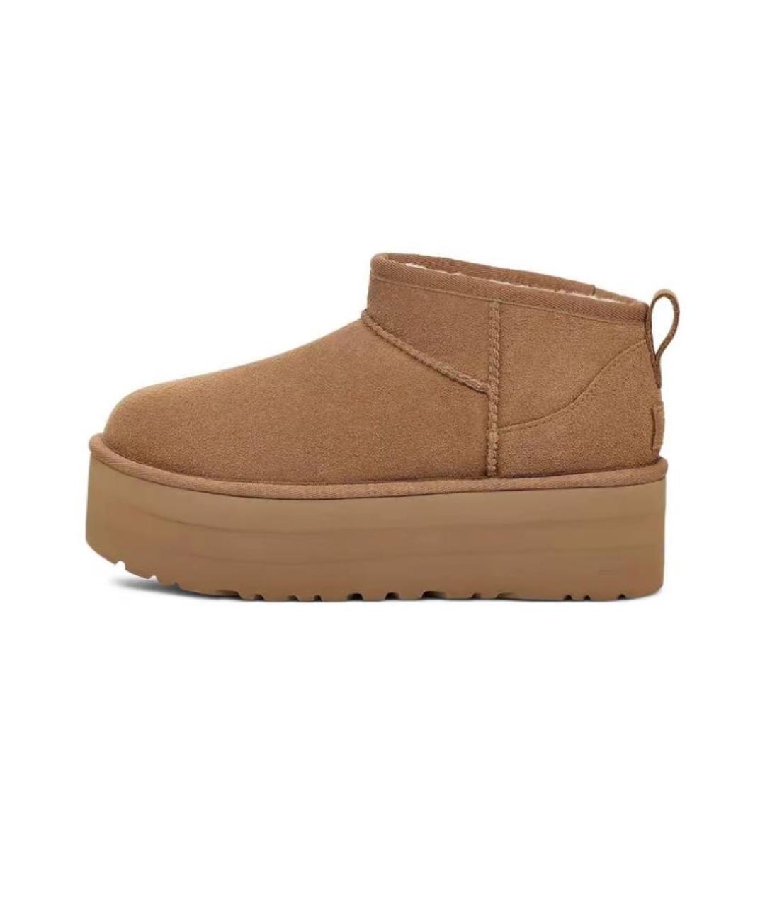 UGG AUSTRALIA Коричневые замшевые низкие ботинки, фото 9