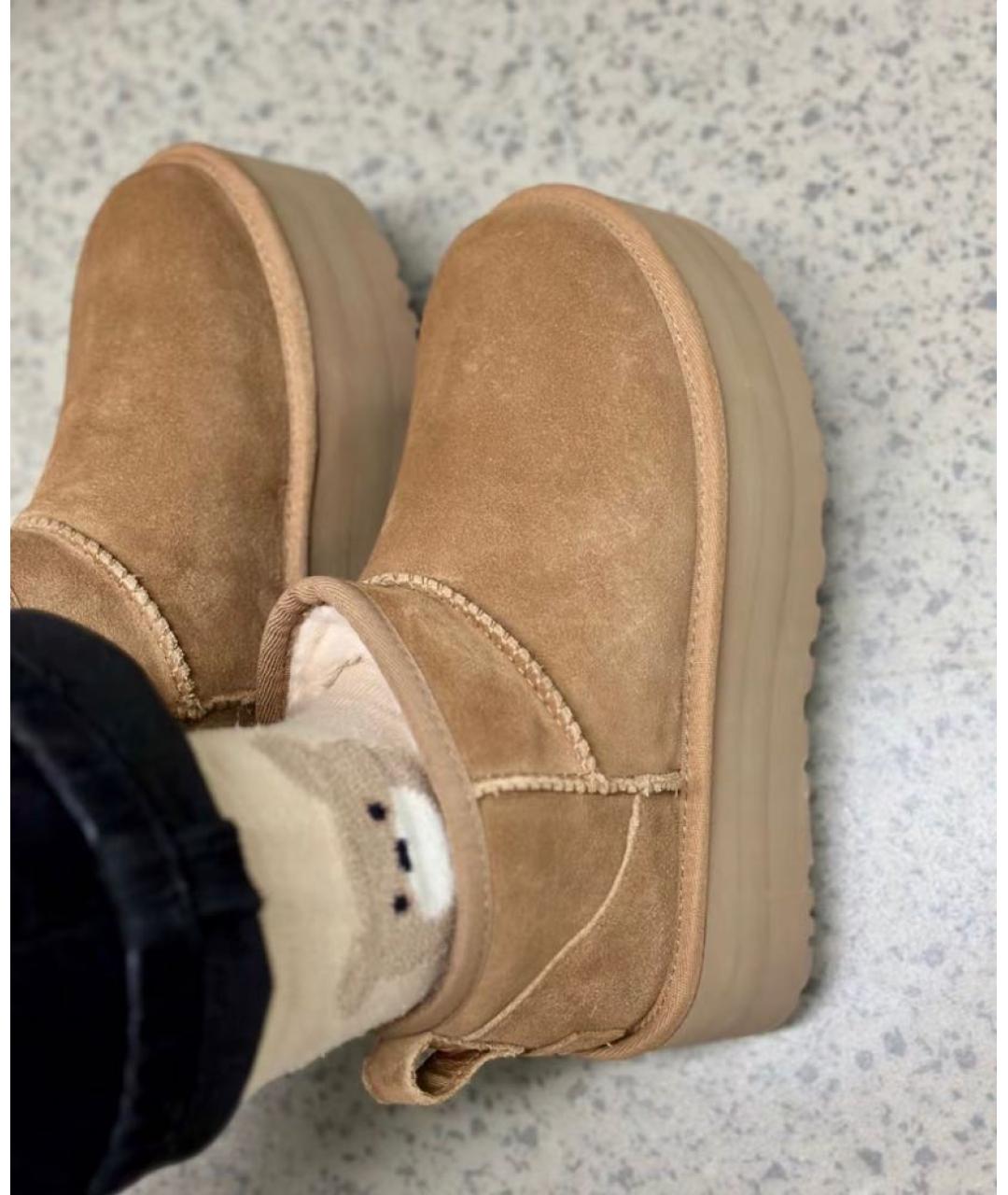 UGG AUSTRALIA Коричневые замшевые низкие ботинки, фото 8