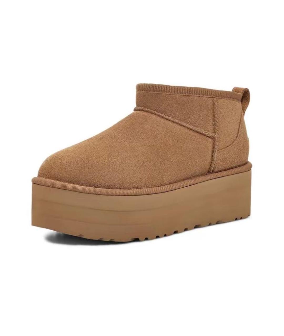 UGG AUSTRALIA Коричневые замшевые низкие ботинки, фото 2