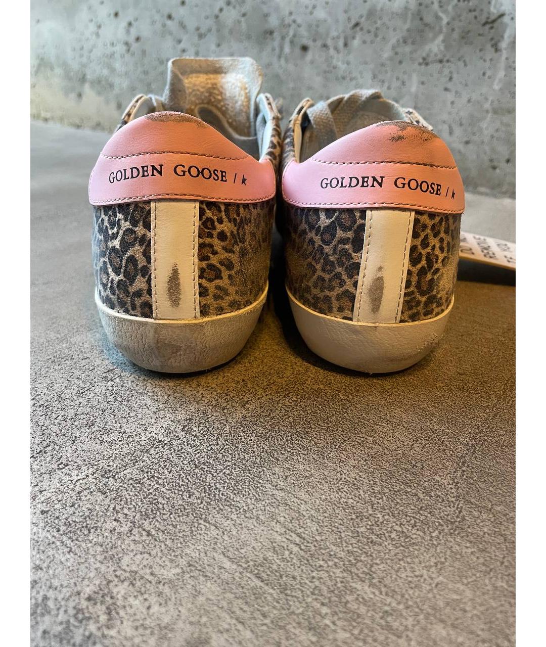 GOLDEN GOOSE DELUXE BRAND Розовые кожаные кроссовки, фото 4