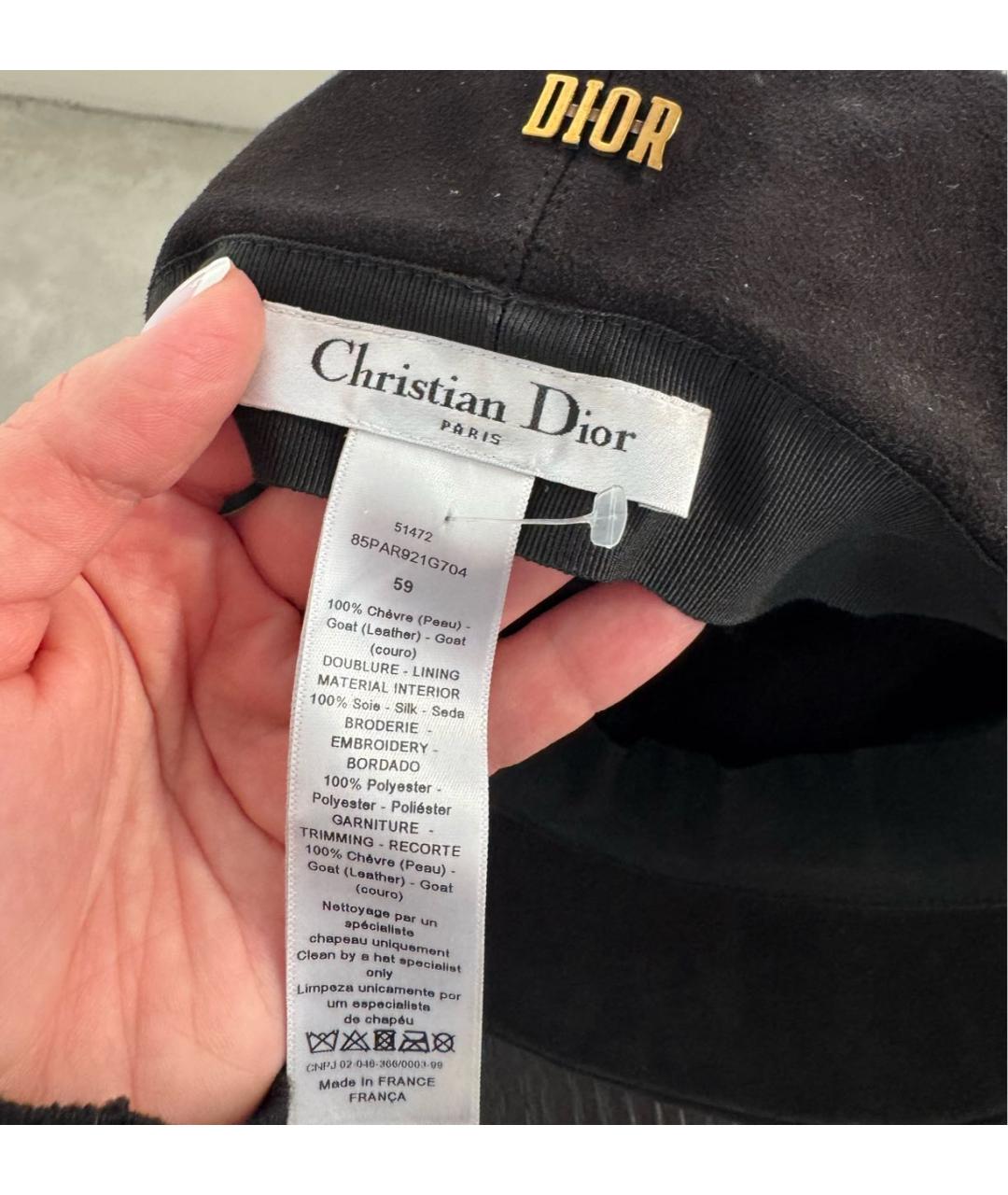 CHRISTIAN DIOR Черная кепка, фото 5