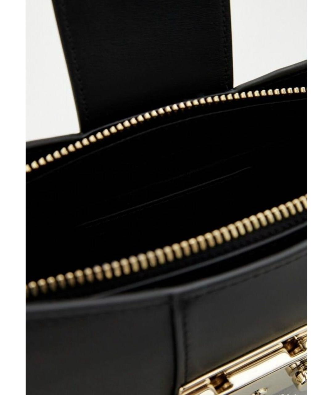 FURLA Черная кожаная сумка через плечо, фото 4