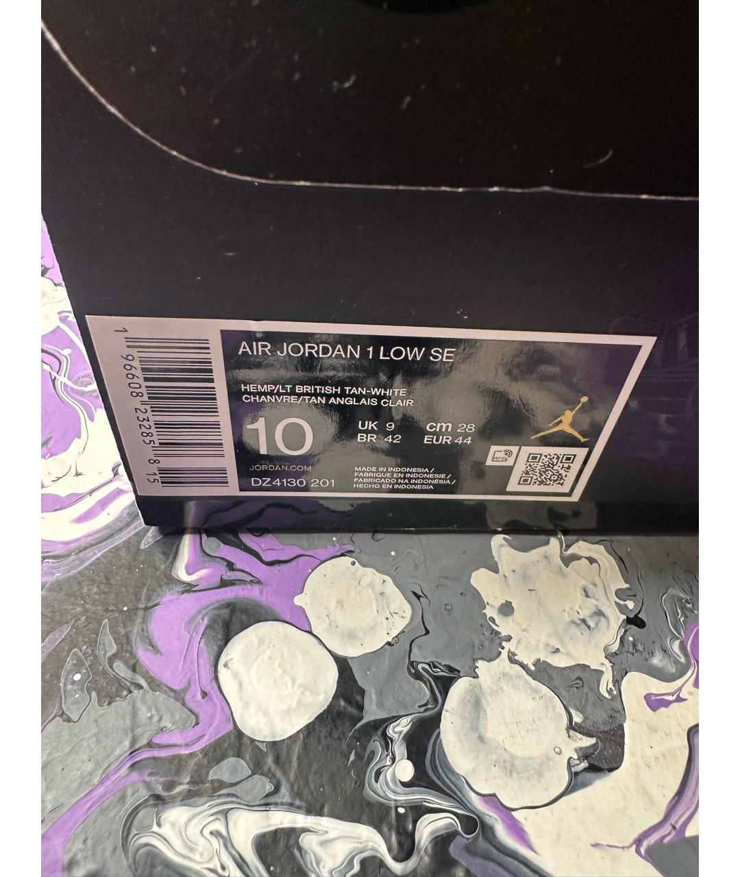 JORDAN Горчичные замшевые низкие кроссовки / кеды, фото 6