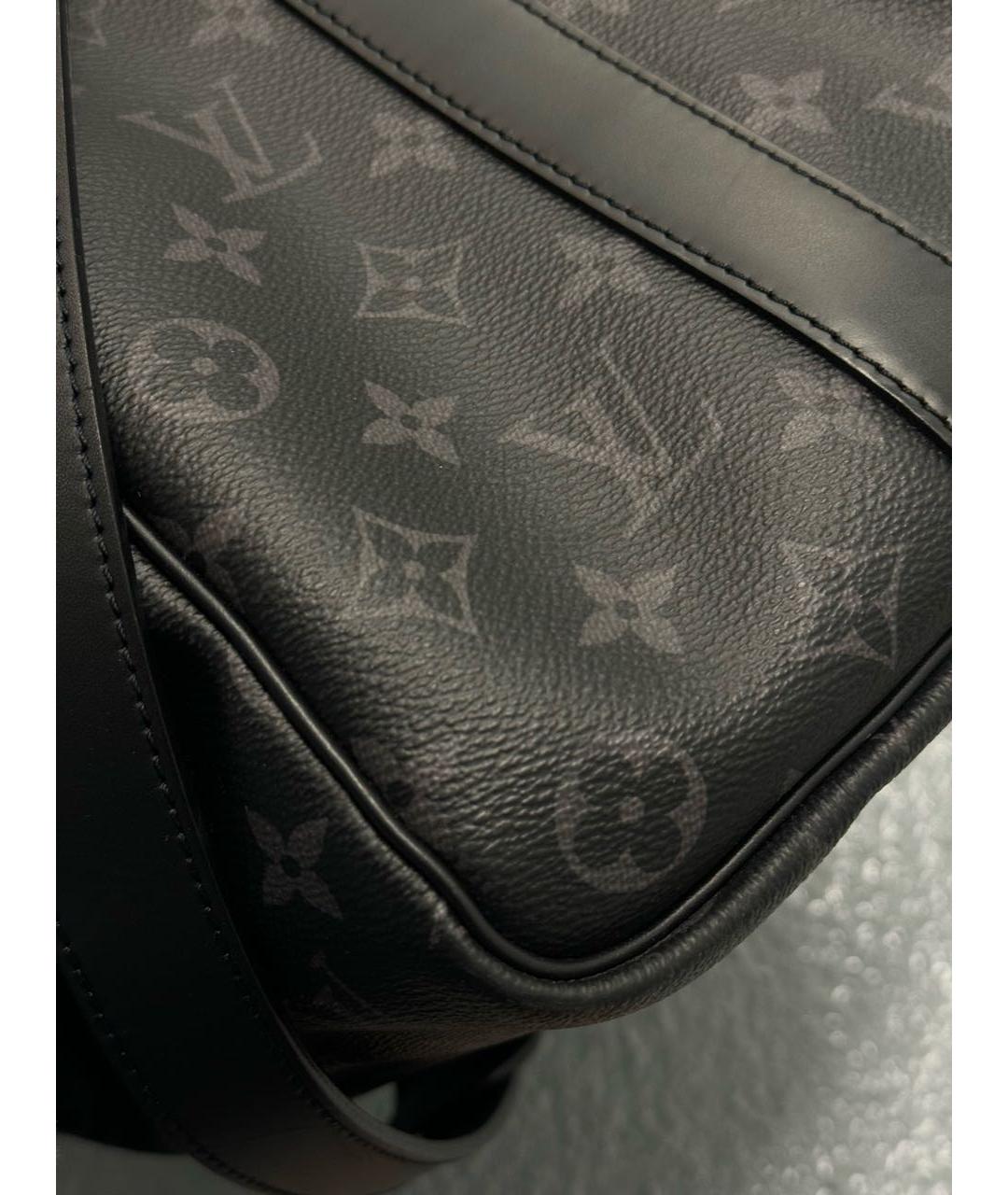 LOUIS VUITTON Черная дорожная/спортивная сумка из искусственной кожи, фото 3