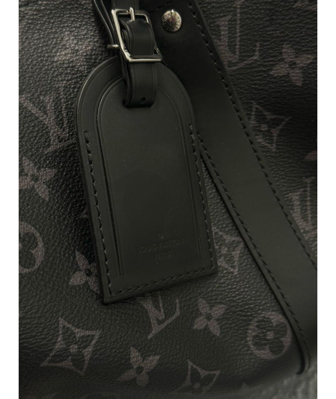 LOUIS VUITTON Черная дорожная/спортивная сумка из искусственной кожи, фото 7