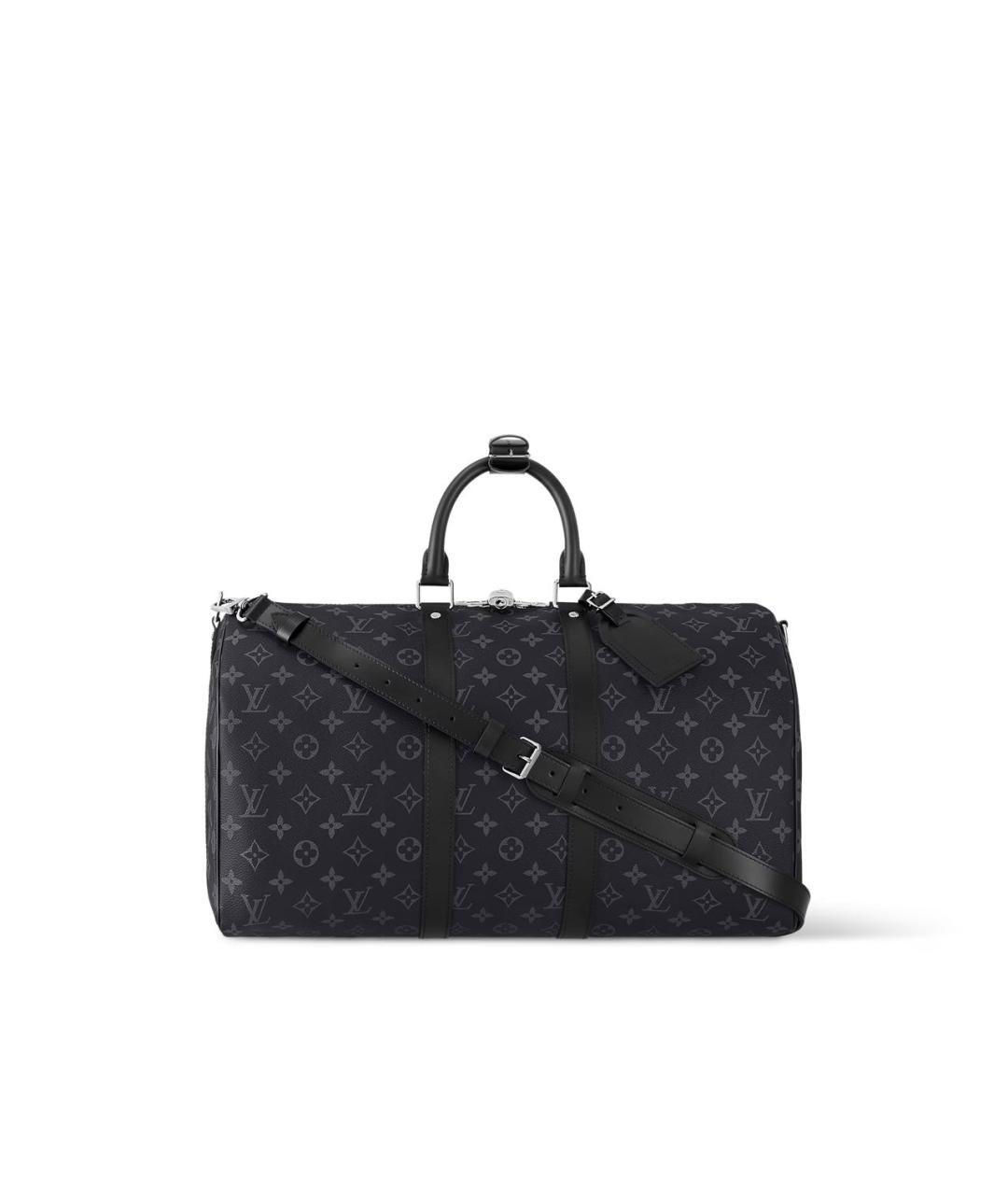 LOUIS VUITTON Черная дорожная/спортивная сумка из искусственной кожи, фото 9